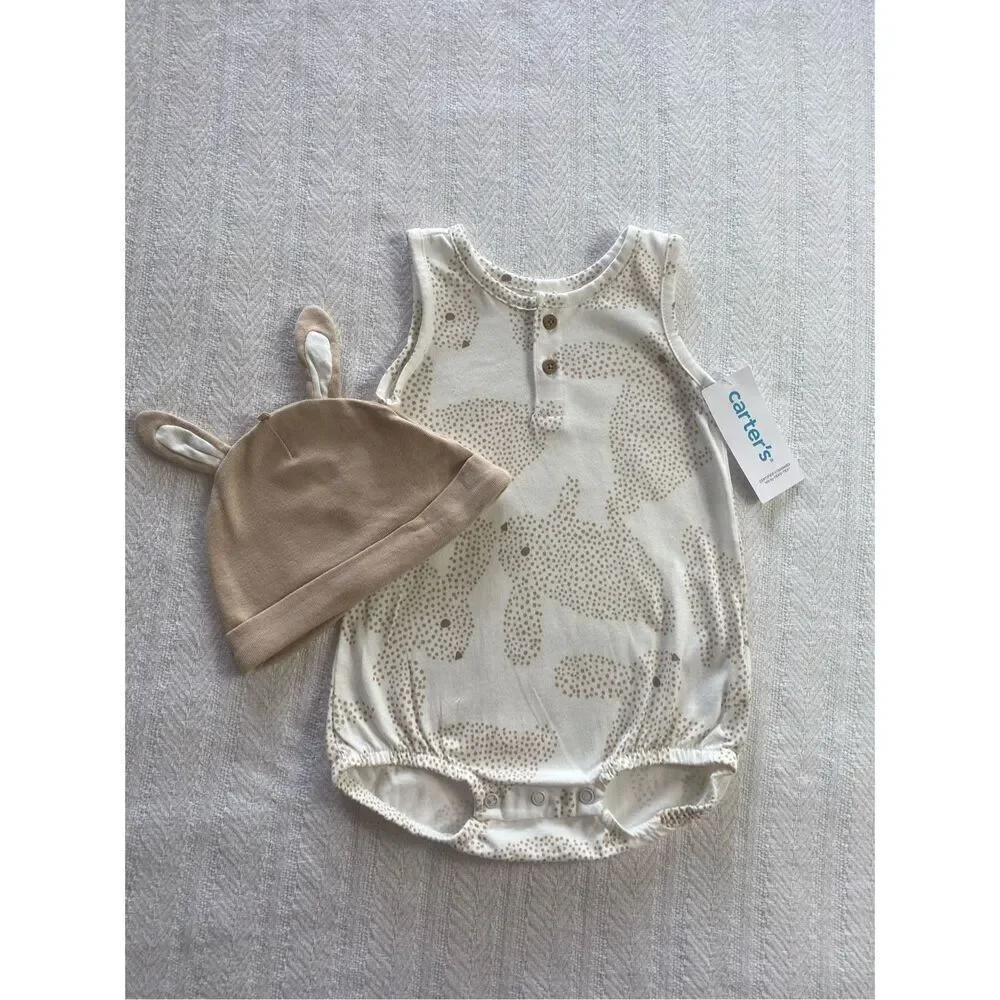 CARTER’S 12M 2Piece Bunny Bodysuit and Matching Bunny Hat